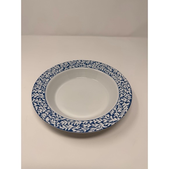 Dansk Trellis Delft Blue Rim Soup Bowl 8.75" Portugal VTG - Picture 5 of 16